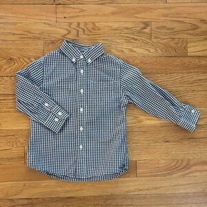 Crewcuts Blue and White Checkered Button Down Shirt